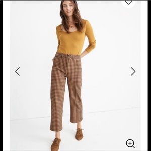 Madewell slim plaid check pants